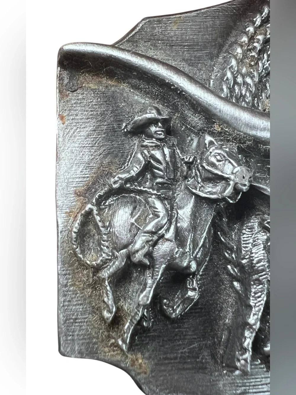 Vintage 1988 Siskiyou Buckle Co Pewter Belt Buckle Model O-80 